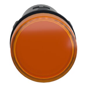 Schneider XA2EVF5LC | Monolithic pilot light, Easy Harmony XA2E, plastic, amber, 22mm, integral LED, screw clamp terminals, 110V AC DC, anti interference