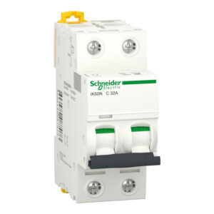 Schneider A9K24232 | Miniature circuit-breaker, Acti9 iK60N, 2P, 32 A, C curve, 6000 A (IEC60898-1)