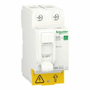 Schneider R9R51263 | Residual current circuit breaker (RCCB), Resi9, 2P, 63A, AC type, 30mA