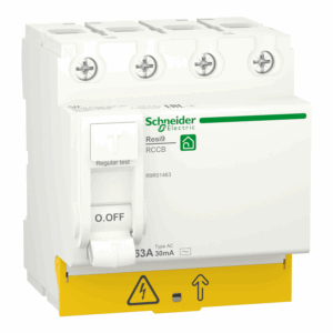 Schneider R9R51463 | Residual current circuit breaker (RCCB), Resi9, 4P, 63A, AC type, 30mA