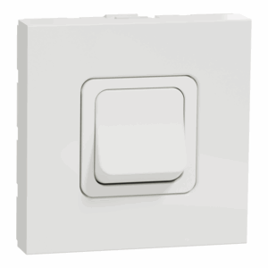 Schneider NU322518 | Switch, New Unica, mechanism, 2-pole 1-way, 20A, 2 modules, screw terminals, untreated, IP4X, white