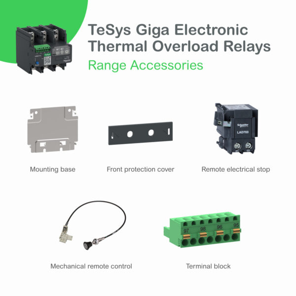 Schneider LR9G115 |  Electronic thermal overload relay,TeSys Giga,28-115 A,class 5E-30E,push-in control connection - Image 3
