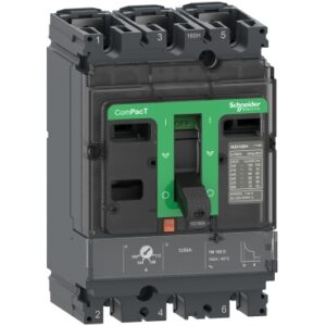Schneider C16N3TM125 ComPacT | Product picture  1  videos Circuit breaker, ComPacT NSX160N, 50kA/415VAC, 3 poles, TMD trip unit 125A