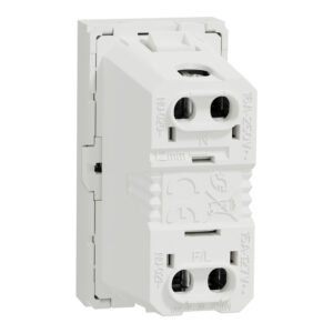 schneider NU302118 | Socket-outlet, New Unica, 2P, 16A, Euroamerican, with shutter, white