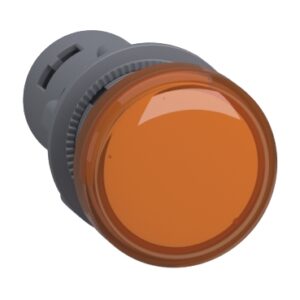 Schneider XA2EVFD5LC | round pilot light Ø 22 – amber- integral LED -110 V DC- screw clamp terminals 