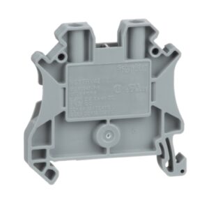 Schneider NSYTRV42 | Terminal block, Linergy TR, grey, 4mm², passthrough, 2 points, set of 10