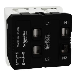 Schneider M3TB31_DP_32A | Disconnect Switch, Miluz E, 32AX, 250V, 2 Module, White