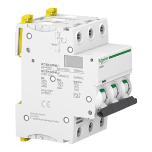 Schneider A9F77320 | Miniature circuit-breaker, Acti9 iC60N, 3P, 20 A, C curve, 6000 A (IEC 60898-1), 10 kA (IEC 60947-2)