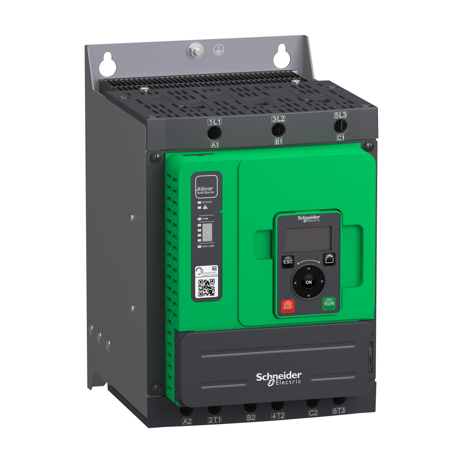 ATS480D88Y.jpg Schneider ATS480D88Y | Soft starter, Altistart 480, 88A, 208 to 690V AC, control supply 110 to 230V AC