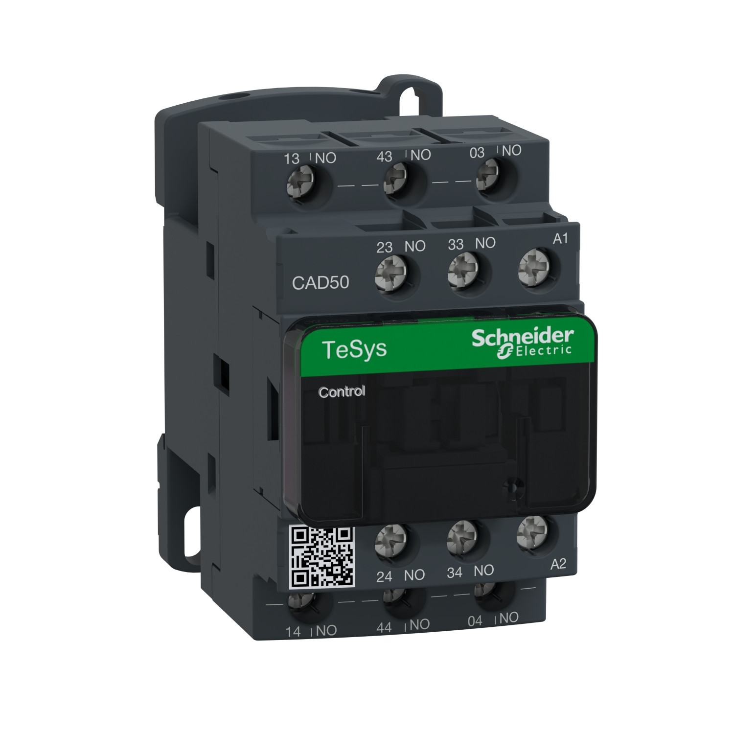 CAD50Q7.jpg Schneider CAD50Q7 | Control relay, TeSys Deca, 5NO, 0 to 690V, 380VAC 50/60Hz standard coil, screw clamp