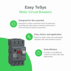 Schneider GZ1E04 | Motor circuit breaker,Easy TeSys Power,GZ1E,AC-3,3P,0.40..0.63A,thermal magnetic trip