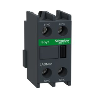Schneider LADN02 TeSys | Auxiliary contact block, TeSys D, 2NC, front mounting, screw terminals