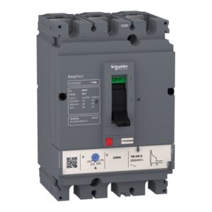 Schneider LV510337 | circuit breaker EasyPact CVS100F, 36 kA at 415 VAC, 100 A rating thermal magnetic TM-D trip unit, 3P 3d