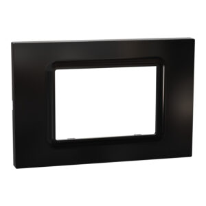 Schneider M3TB03_BK | Cover frame, Miluz E, 3 gang, Black