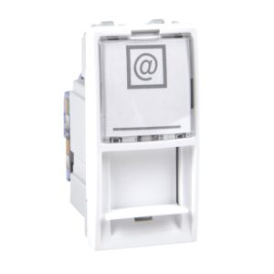 Schneider MGU3.414.18 | Unica – 1 RJ45 socket (S-One) – 1 m – Cat.6, UTP – white