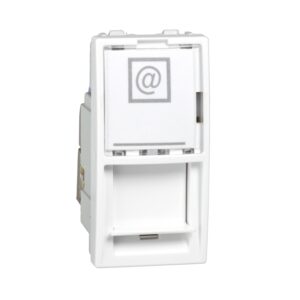Schneider MGU3.416.18 | Unica – 1 RJ45 socket (S-One) – 1 m – Cat.6, S/FTP – white