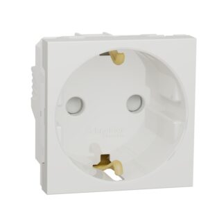 Schneider NU303718 New Unica | Socket-outlet, New Unica, 2P+E, 16A, Schuko, with shutter, white