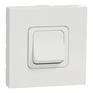 Schneider NU322518 | Switch, New Unica, mechanism, 2-pole 1-way, 20A, 2 modules, screw terminals, untreated, IP4X, white