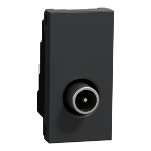 Schneider NU346154 New Unica | TV socket, New Unica, 1 module, male IEC 9.52mm, anthracite