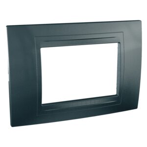 Schneider MGU4.103.62 | Unica Allegro – cover frame – 3 modules – graphite grey
