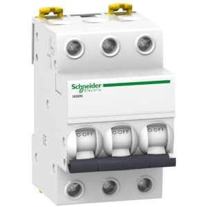 Schneider A9K24363 | Miniature circuit-breaker, Acti9 iK60N, 3P, 63 A, C curve, 6000 A (IEC 60898-1)