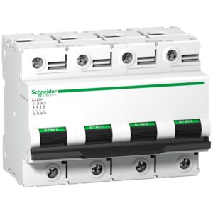 Schneider A9N18479 | Miniature circuit-breaker, Acti9 C120H, 4P, 80 A, C curve, 15000 A (IEC 60898-1), 15 kA (IEC 60947-2)