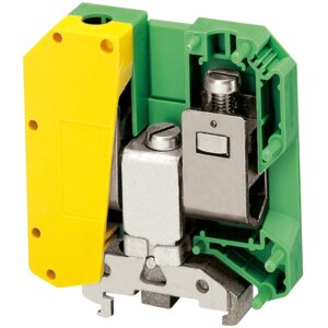 Schneider NSYTRV502PE | Terminal block, Linergy TR, green-yellow, 50mm², protective earth, 2 points, Set of 50