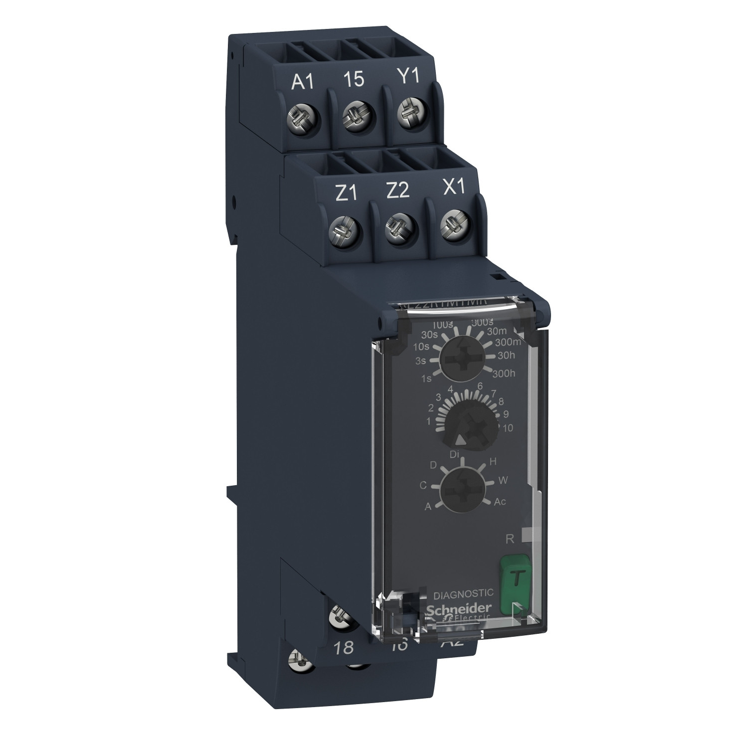 RE22R1MYMR.jpg Schneider RE22R1MYMR | Modular timing relay, 8 A, 0.05 s…300 h, 1 CO, multi-function, 24…240 V AC/DC