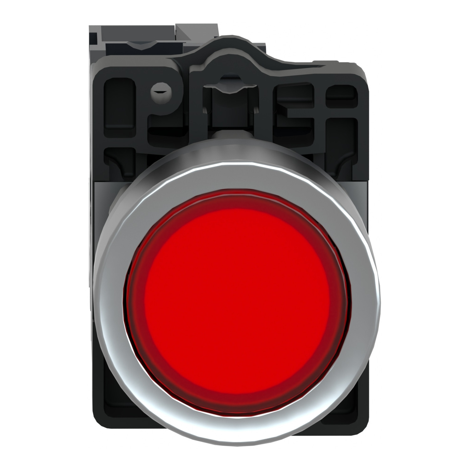 Schneider XA2EW34M2 Harmony | Red flush complete illum push-button – Ø22 – flush – 220V AC – 1NC