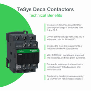 Schneider LC1DT80AM7 | TeSys D contactor – 4P(4 NO) – AC-1 – <= 440 V 80 A – 220 V AC 50/60 Hz coil