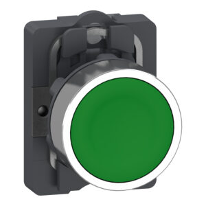 Schneider XA2AA31 | Complete push button, Easy Harmony XA2, plastic head, 22mm, green, 1NO, spring return, unmarked