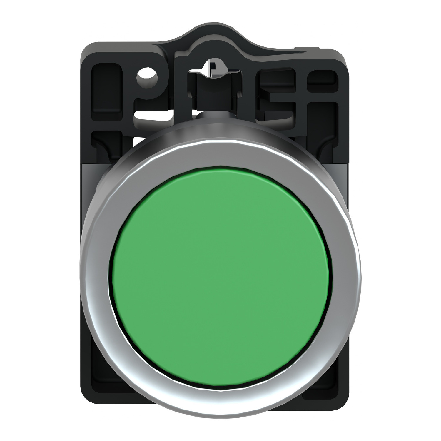Schneider XA2EA31 Harmony | Round Green push-button Ø 22 – flush spring return – 1NO