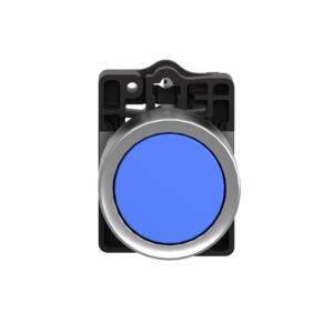 Schneider XA2EA61 Harmony | Round blue push-button Ø 22 – flush spring return – 1NO