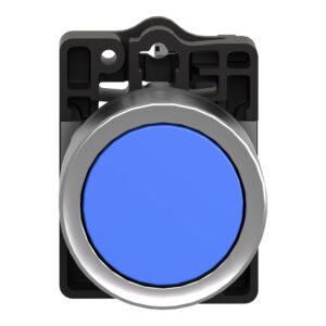 Schneider XA2EA61 Harmony | Round blue push-button Ø 22 – flush spring return – 1NO