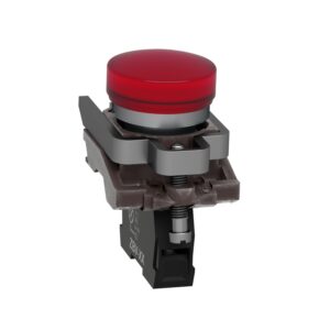 Schneider XB4BVM4 Harmony | Pilot light, metal, red, Ø22, plain lens with integral LED, 230…240 VAC