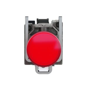 Schneider XB4BVM4 Harmony | Pilot light, metal, red, Ø22, plain lens with integral LED, 230…240 VAC
