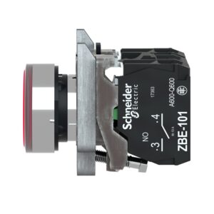 Schneider XB4BW34B5 | Illuminated push button, metal, flush, red, Ø22, spring return, 1 NO + 1 NC 24 V AC/DC 4 Schneider XB4BW34B5 | Illuminated push button, metal, flush, red, Ø22, spring return, 1 NO + 1 NC 24 V AC/DC