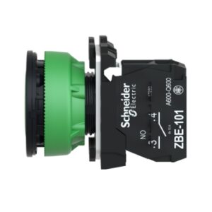 Schneider XB5FA31 | Push button flush mounted, plastic, green, Ø30, spring return, unmarked, 1 NO