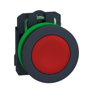 Schneider XB5FA42 | Push button flush mounted, plastic, red, Ø30, spring return, unmarked, 1NC