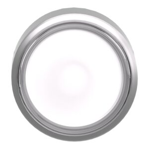 Schneider ZB4BW31 | Illuminated push button head, metal, flush, white, Ø22, spring return, plain lens for BA9s bulb