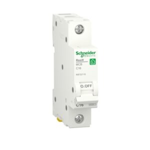 Schneider R9F32116 | Miniature circuit breaker (MCB), Resi9, 1P, 16A, C curve, 4500A (IEC/EN 60898-1)
