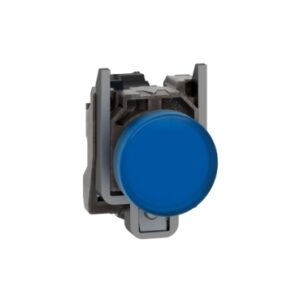 Schneider XB4BVM6 Harmony | Pilot light, metal, blue, Ø22, plain lens with integral LED, 230…240 VAC
