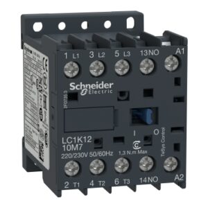 Schneider LC1K1210M7 | TeSys K contactor – 3P – AC-3 <= 440 V 12 A – 1 NO aux. – 220…230 V AC coil