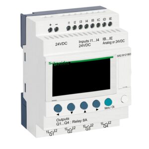 Schneider SR2B121BD | compact smart relay Zelio Logic – 12 I O – 24 V DC – clock – display