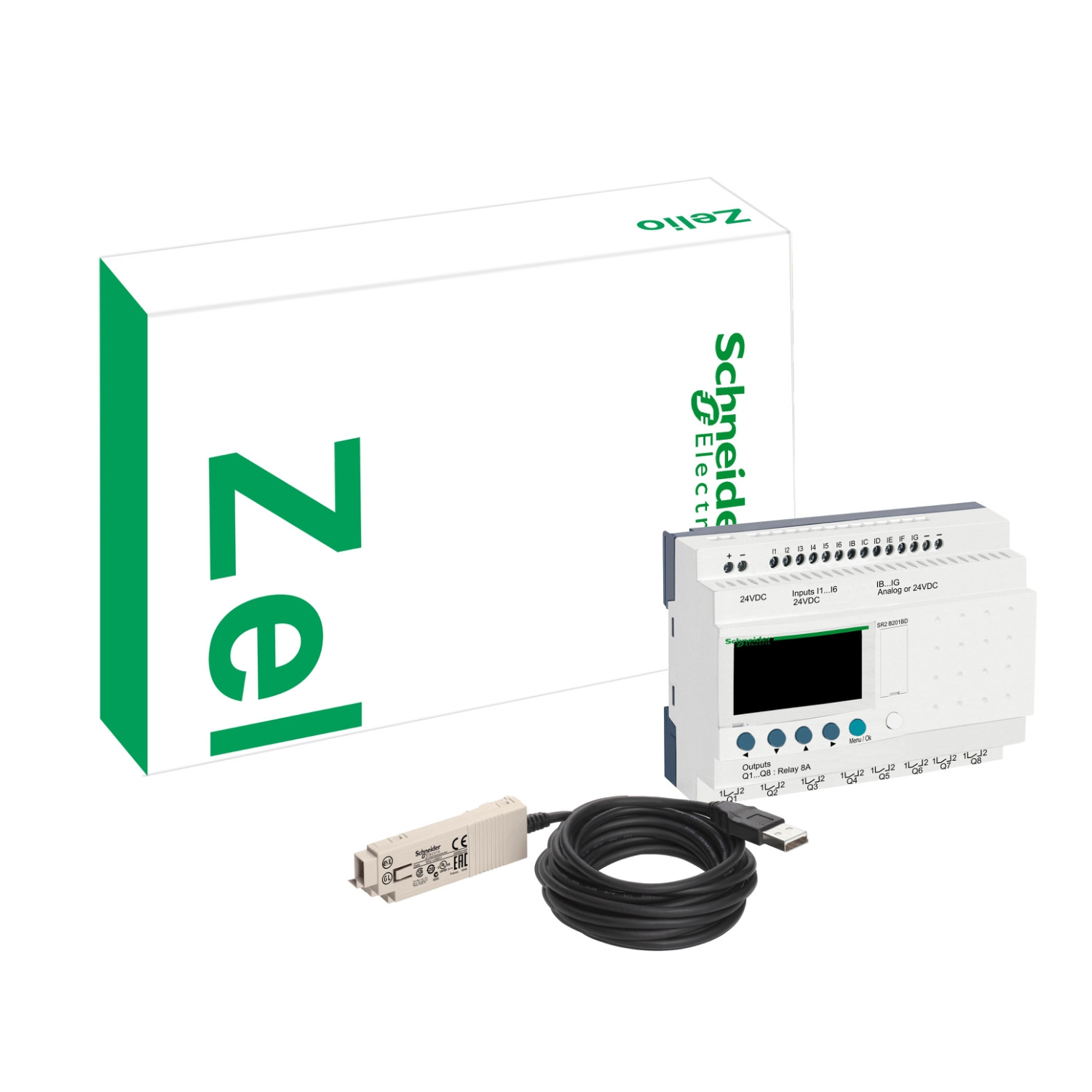sr3packfu-schneider-electric.jpg Schneider SR3PACKFU | modular smart relay Zelio Logic – “discovery” pack – 10 I O – 100..240V AC