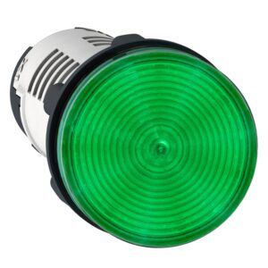 Schneider XB7EV03MP Harmony | Monolithic pilot light, plastic, green, Ø22, integral LED, 230…240 V AC