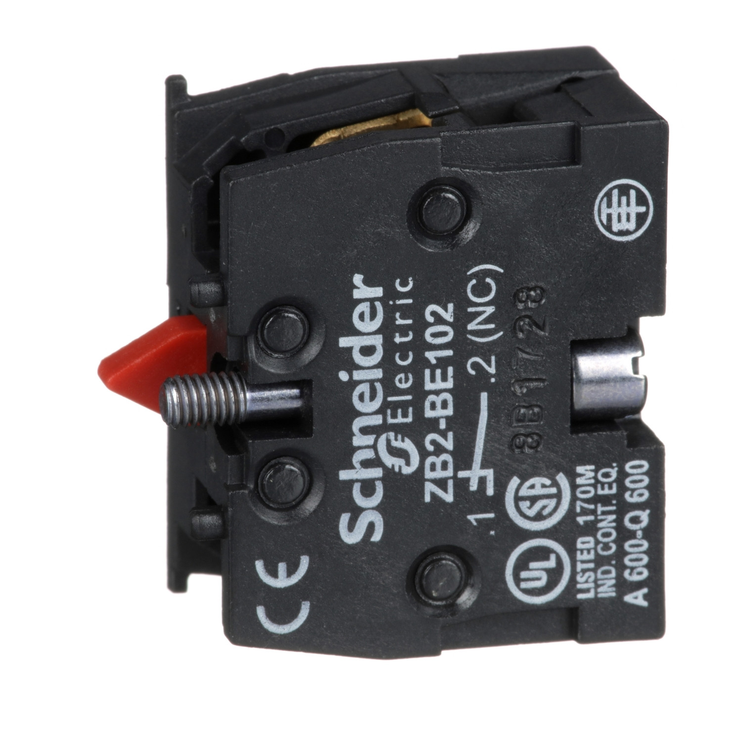 zb2be102-schneider-electric.jpg Schneider ZB2BE102 | Single contact block, 1 NC